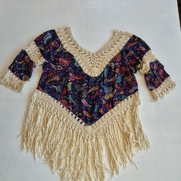 Macrame Boho Paisley Top - Picture 1 of 4